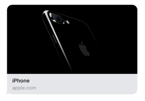 iMessage link preview with an image